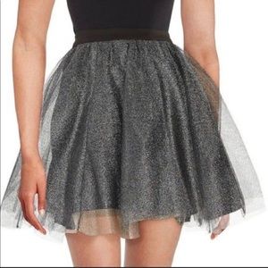 DESIGN LAB Lord & Taylor metallic tulle skirt